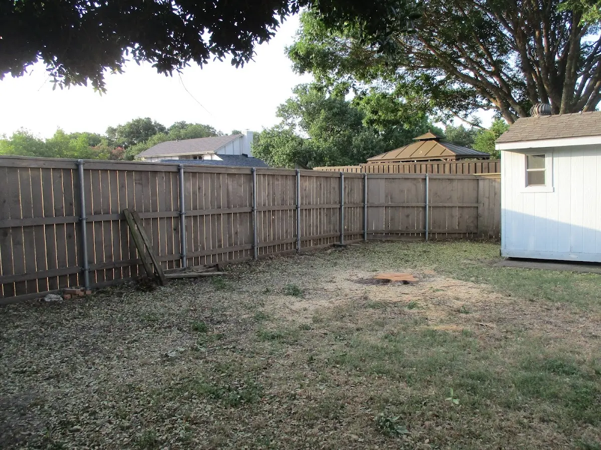 Cleared yard after professional tree removal in Lake Milton